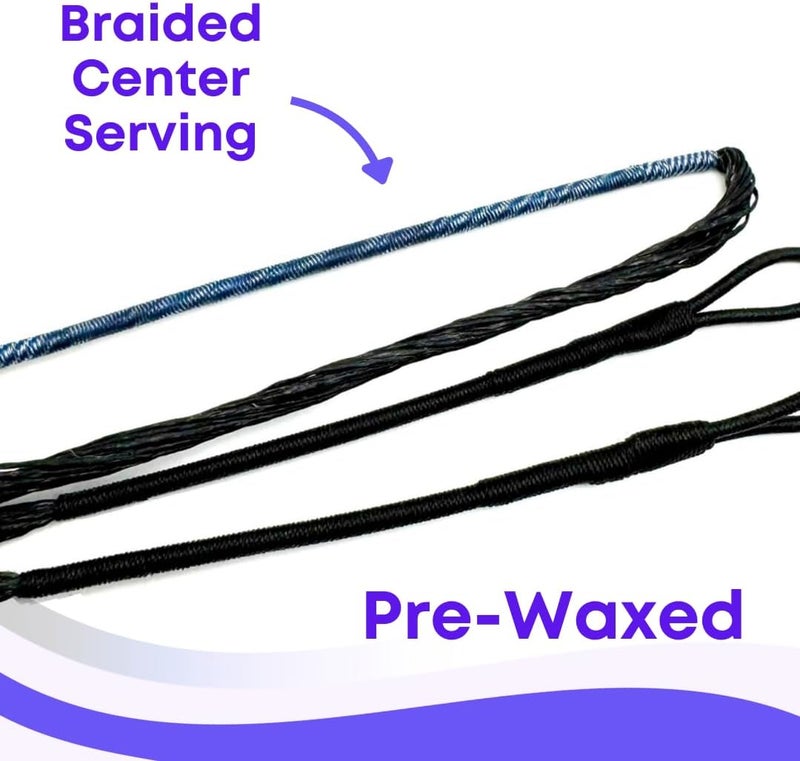Stone Mountain Tear Drop Compound Bowstring - B55 Dacron 16 Strands - Replacement Teardrop Bowstrings for Older Style Compound Bows with Steel Cables - Image 5